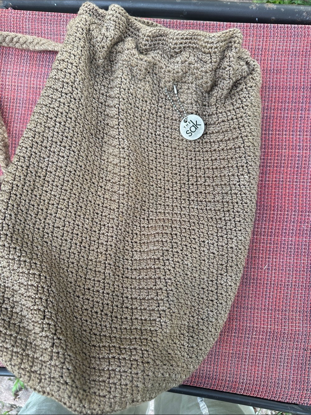 The Sak Crochet Tote Bag in Brown